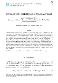 Topology on Cohomology of Local Fields