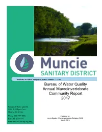 Bureau of Water Quality Annual Macroinvertebrate Community Report 2017