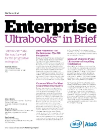 Enterprise Ultrabooks™ in Brief