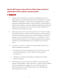HM Treasury's Review of the Isle of Man Customs And