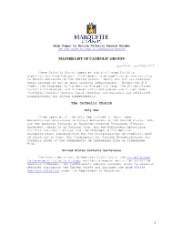 Master List of Catholic Groups