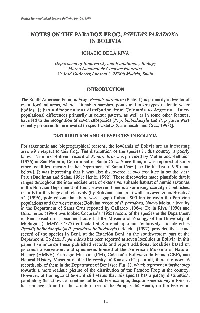 Notes on the Paradox Frog, Pseudis Paradoxa, in Bolivia