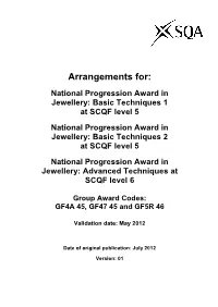 NPA Jewellery: Basic Techniques 2 at SCQF Level 5