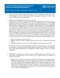 PDMC Laghman Meeting Minutes