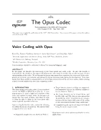 Voice Coding with Opus