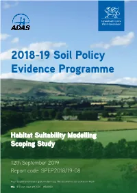 2018-19 Soil Policy Evidence Programme