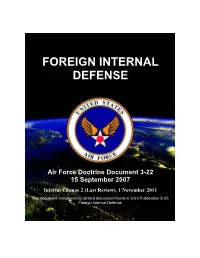 AFDD 2-3.1 Foreign Internal Defense