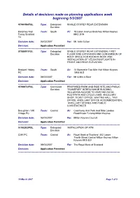 Details of Decisions Made on Planning Applications Week Beginning 5/3/2007