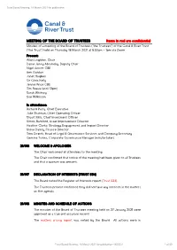 MEETING of the BOARD of TRUSTEES Items in Red Are Confidential