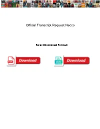 Official Transcript Request Necco