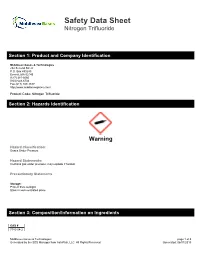 Safety Data Sheet Nitrogen Trifluoride