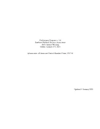2021 SPSA Conference Program