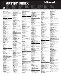 ARTIST INDEX(Continued)