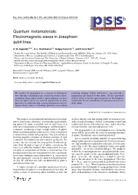 Electromagnetic Waves in Josephson Qubit Lines