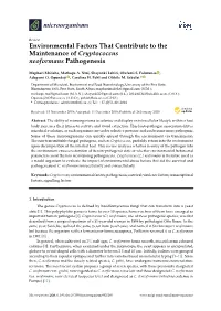 Environmental Factors That Contribute to the Maintenance of Cryptococcus Neoformans Pathogenesis