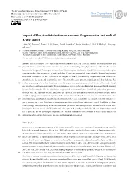 Impact of Floe Size Distribution on Seasonal Fragmentation and Melt of Arctic Sea Ice Adam W