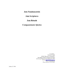Jain Fundamentals Jain Scriptures Jain Rituals Compassionate Quotes