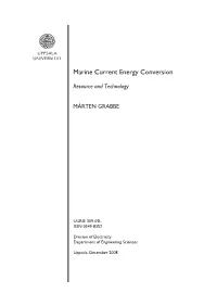 Marine Current Energy Conversion