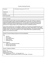 Standard Operating Procedure Procedure in Vitro Kinase Assay