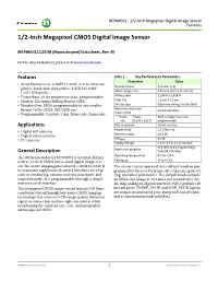 1/2-Inch Megapixel CMOS Digital Image Sensor