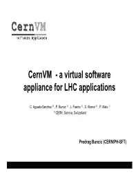 A Virtual Software Appliance for LHC Applications