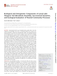 Ecological and Ontogenetic Components of Larval Lake