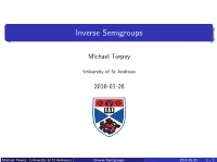 Inverse Semigroups