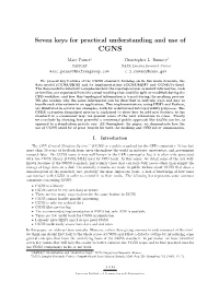 Seven Keys for Practical Understanding and Use of CGNS