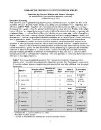 1 Comparative Genomics of Cryptosporidium Species
