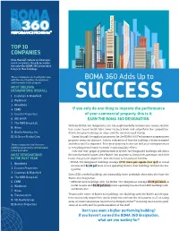 BOMA 360 Adds up to and Renewals in the Program: MOST BUILDING DESIGNATIONS OVERALL 1