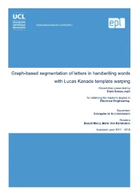 Graph-Based Segmentation of Letters in Handwriting Words with Lucas Kanade Template Warping