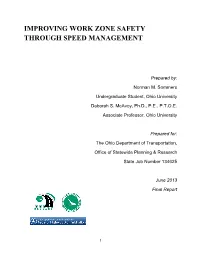 Improving Work Zone Safety Through Speed Management
