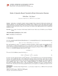 Study of Quantile-Based Cumulative R´Enyi Information Measure