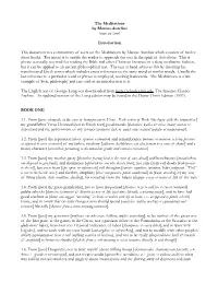 The Meditations by Marcus Aurelius (One of Two)
