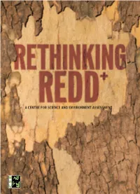 RETHINKING REDD+ a Centre for Science and Environment Assessment