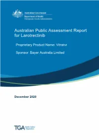 Australian Public Assessment Report for Larotrectinib