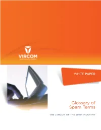 Glossary of Spam Terms