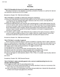 Part 7 Remedies