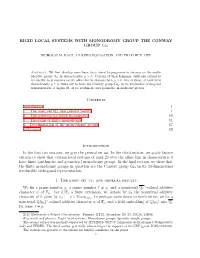 RIGID LOCAL SYSTEMS with MONODROMY GROUP the CONWAY GROUP Co2