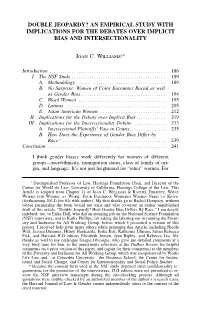 Double Jeopardy? an Empirical Study with Implications for the Debates Over Implicit Bias and Intersectionality