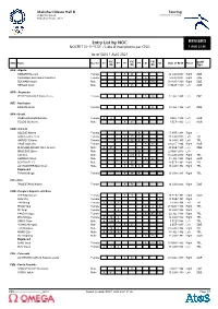 Entry List by NOC REVISED NOC別エントリーリスト / Liste D'inscriptions Par CNO 1 AUG 21:06