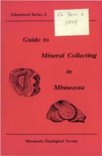 Guide to Mineral Collecting in Minnesota