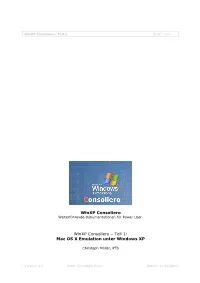 Mac OS X Emulation Unter Windows XP