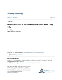 Microbeam Studies of the Sensitivity of Structures Within Living Cells