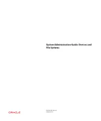 System Administration Guide Devices and File Systems