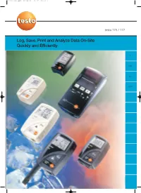 Testo 177 Series Data Loggers Datasheet