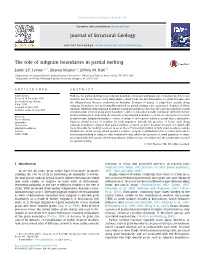 The Role of Subgrain Boundaries in Partial Melting