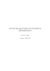 Advanced Lectures on Dynamical Meteorology