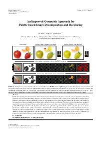 An Improved Geometric Approach for Palette-Based Image Decomposition and Recoloring