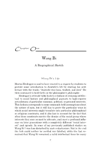 Chapter One Wang Bi